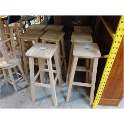 TABOURET CARRE HAUT - PIN...