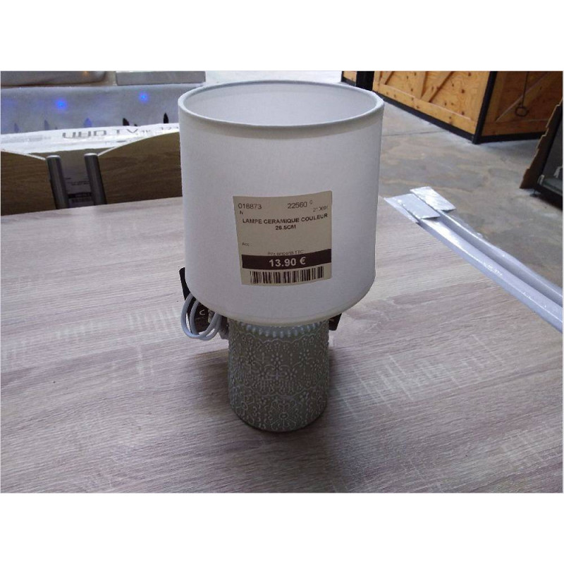 LAMPE CERAMIQUE COULEUR 26.5CM