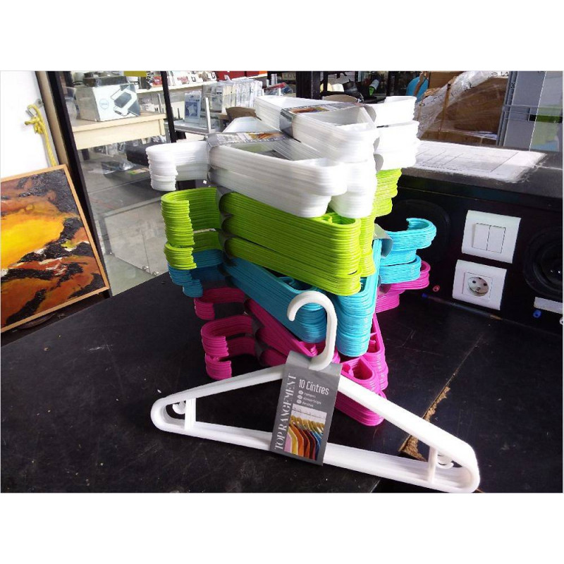 LOT DE 10 CINTRES 40.5CM