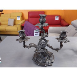 PAIRE DE BOUGEOIRS MÉTAL ARGENTÉ DE L\'ORFÈVRE VICTOR SAGLIER 19ÈME
