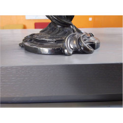 PAIRE DE BOUGEOIRS MÉTAL ARGENTÉ DE L\'ORFÈVRE VICTOR SAGLIER 19ÈME