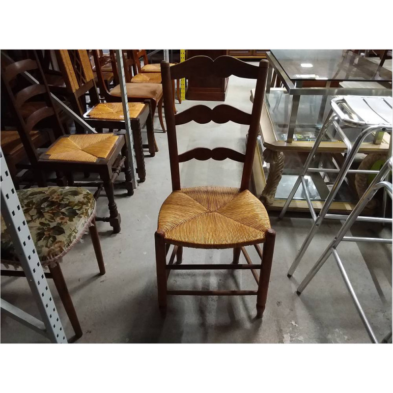 4 CHAISES PAILLEES