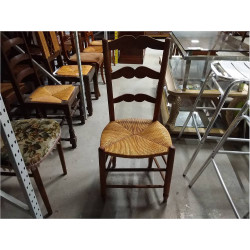 4 CHAISES PAILLEES