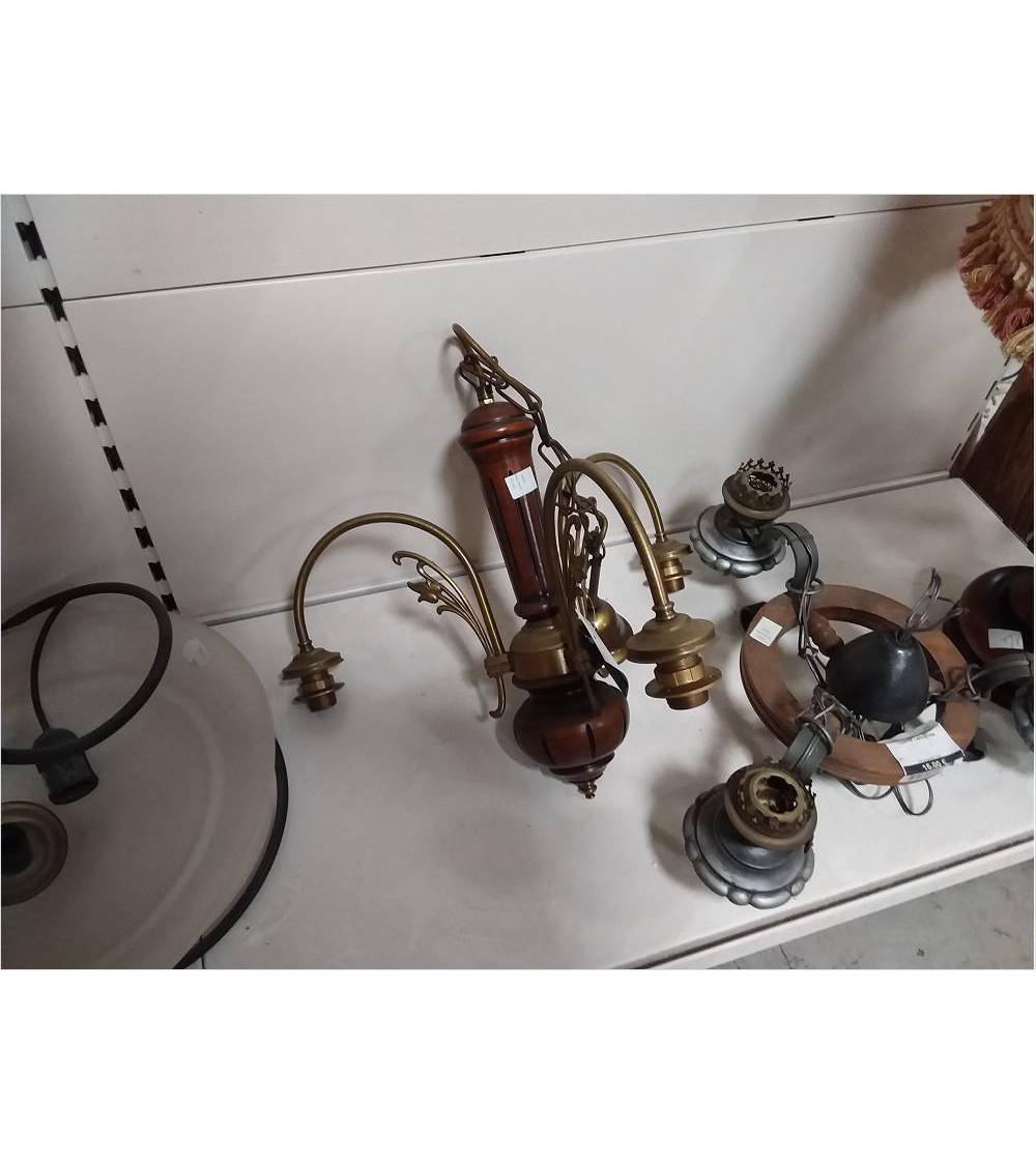 LUSTRE BOIS BRONZE 