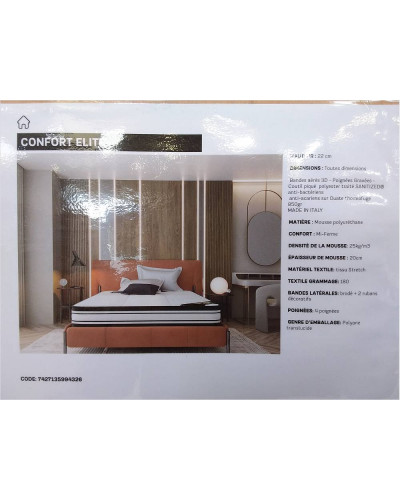 ELITE CONFORT 22 CM 140 X 190 CM