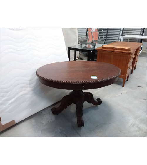 TABLE OVALE 2 TIROIRS 