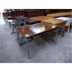 TABLE BOIS PIED METAL
