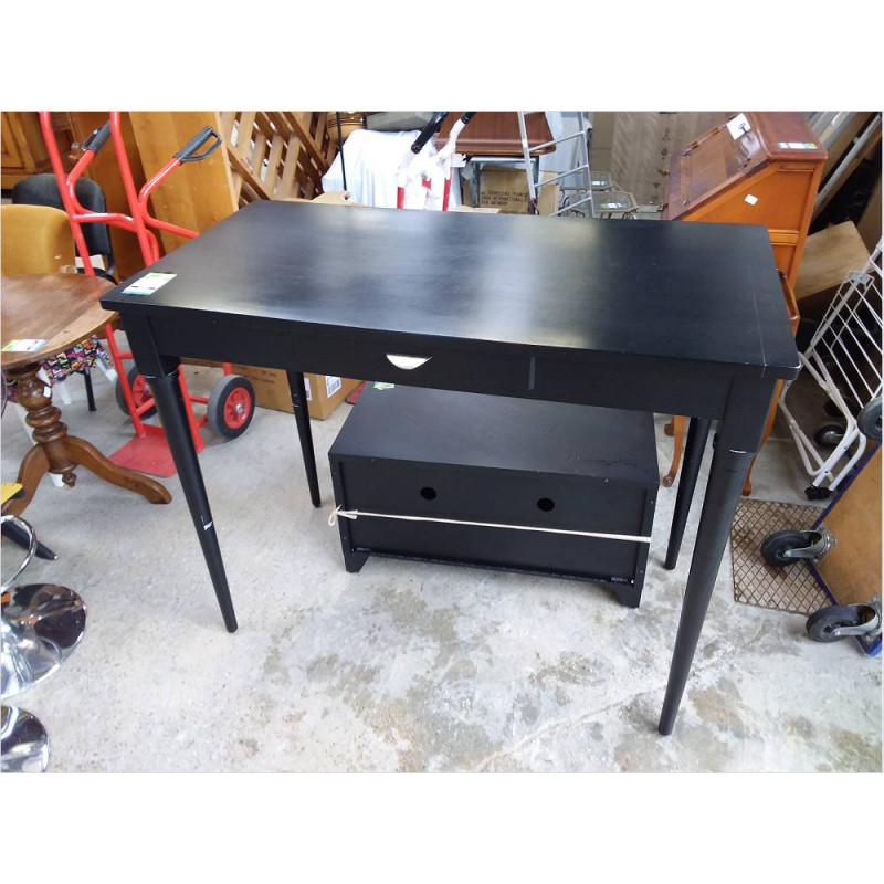TABLE RECTANGULAIRE NOIRE PIED AMOVIBLES