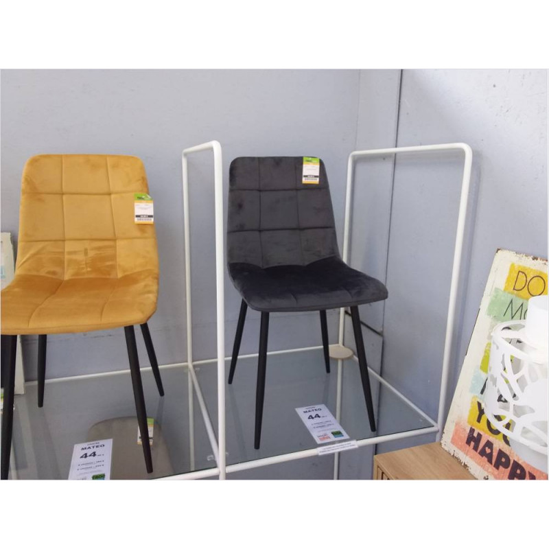 CHAISE MATEO GRIS FONCE