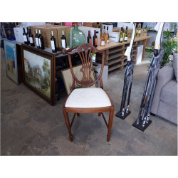 CHAISE BOIS ASSISE BLANCHE