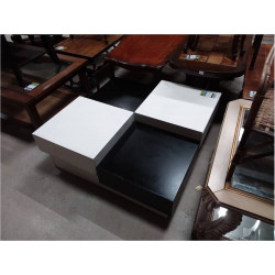 TABLE BASSE NOIR ET BLANC