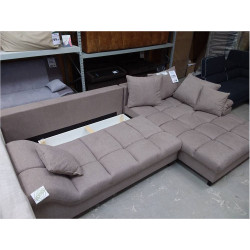 ERICE - CANAPE D\'ANGLE CONVERTIBLE ET COFFRE