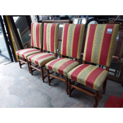 4 CHAISES TISSU