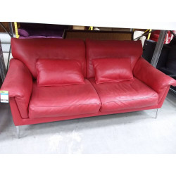 CANAPE CUIR ROUGE DUVIVIER
