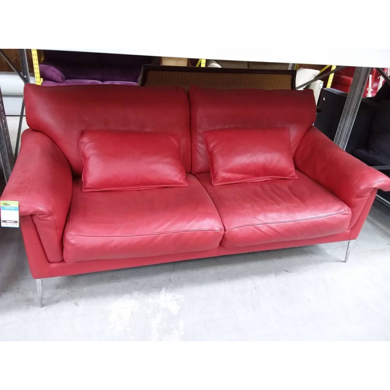 CANAPE CUIR ROUGE DUVIVIER