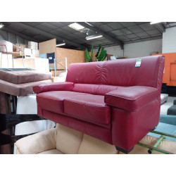 CANAPE CUIR ROUGE 
