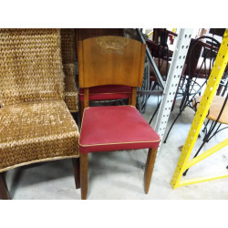 6 CHAISES ASSISE ROUGE 