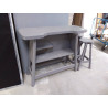BAR GRIS + 2 TABOURETS 