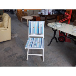 CHAISE PLIANTE BANCHE