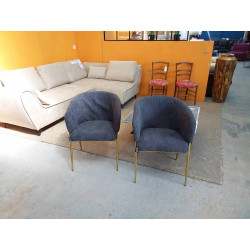 PAIRE DE FAUTEUILS BASILE - MARQUE POTIRON