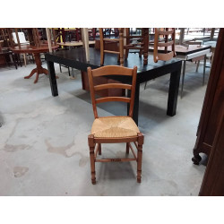 4 CHAISES BOIS PAILLE