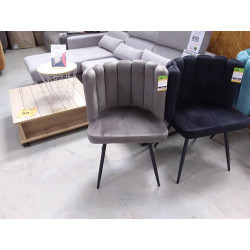CHAISE ARIEL VELOURS GRIS
