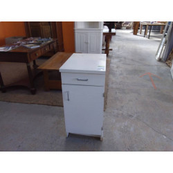 MEUBLE 1 PORTE 1 TIROIR BLANC