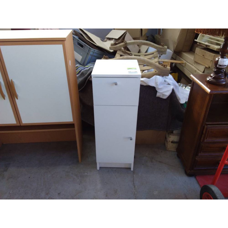 MEUBLE BLANC 1 PORTE 1 TIROIR