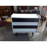 COMMODE BLANC NOIR 4 TIROIRS
