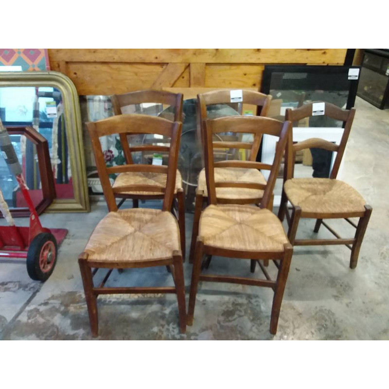 4 CHAISES BOIS
