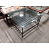 TABLE BASSE FER DESSUS VERRE 