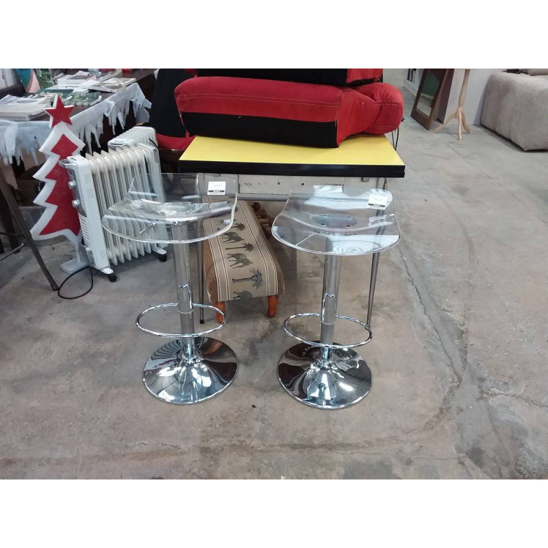 TABOURET ASSISE TRANSPARANTE