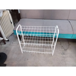 PORTE CHAUSSURE METAL BLANC 