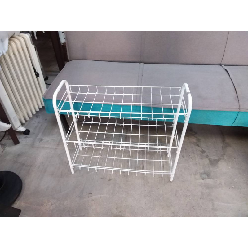 PORTE CHAUSSURE METAL BLANC 