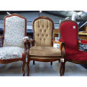 FAUTEUIL TISSUS MARRON