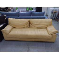 CANAPE CUIR JAUNE
