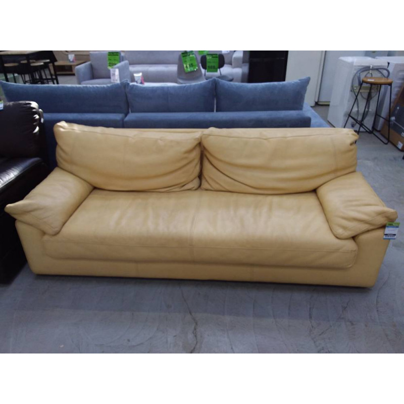 CANAPE CUIR JAUNE