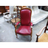 FAUTEUIL CUIR ROUGE