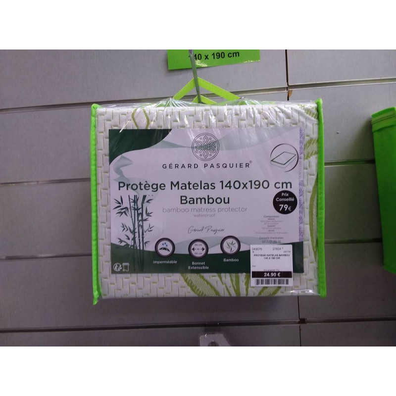 PROTEGE MATELAS BAMBOU 140 X 190 CM