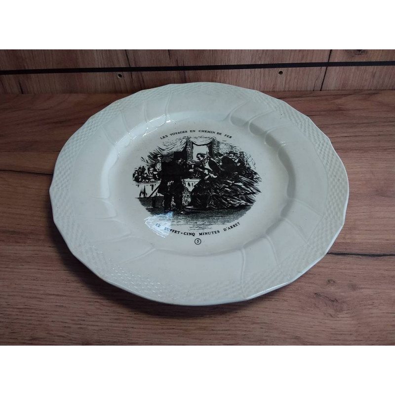 ASSIETTE SCENE TRAIN BOCH