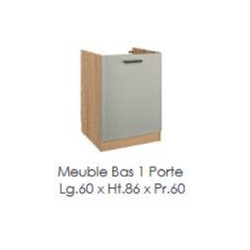MEUBLE BAS 1 PORTE 60 CM -...