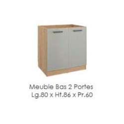MEUBLE BAS 2 PORTES 80 CM -...