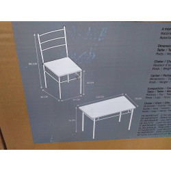 TABLE ET 4 CHAISES LOKA