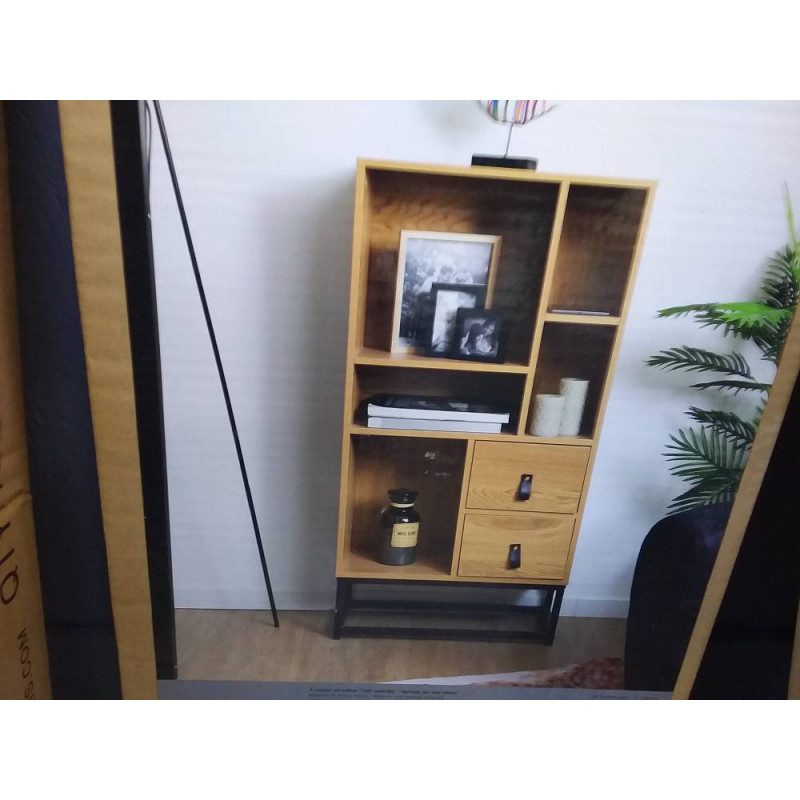 BIBLIOTHEQUE BOIS ET METAL ABBOTT