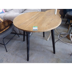 TABLE RONDE PIEDS NOIRS