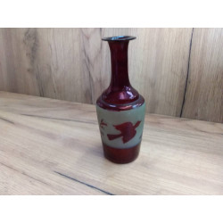 VASE ROSE OISEAU