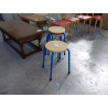 TABOURET BLEU BOIS