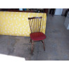 4 CHAISES ASSISE ROUGE