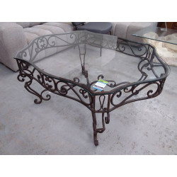 TABLE BASSE FER FORGE