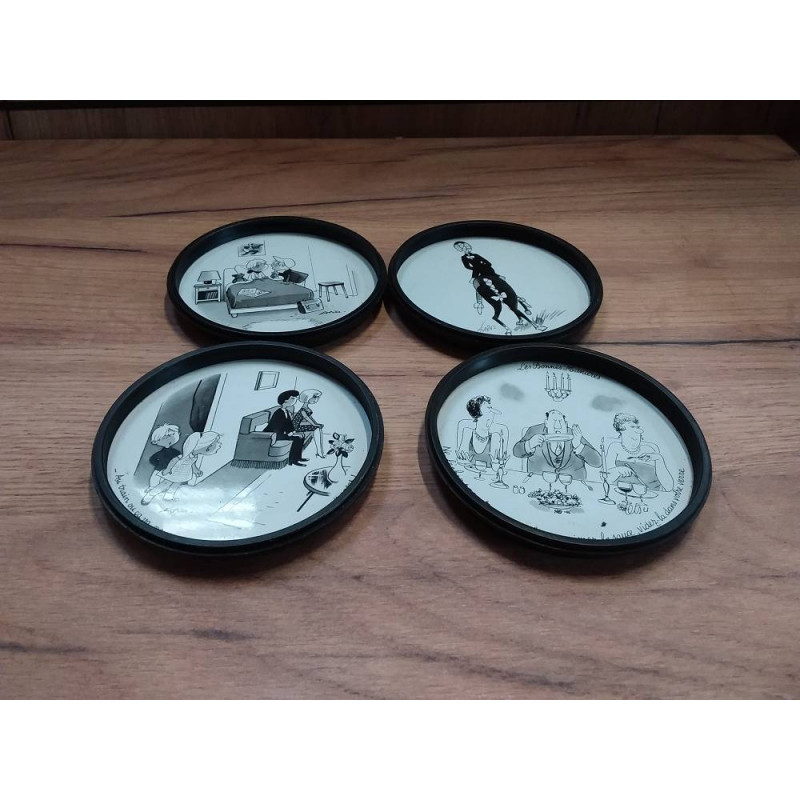 QUATRE DESSOUS DE VERRE TONIMALT